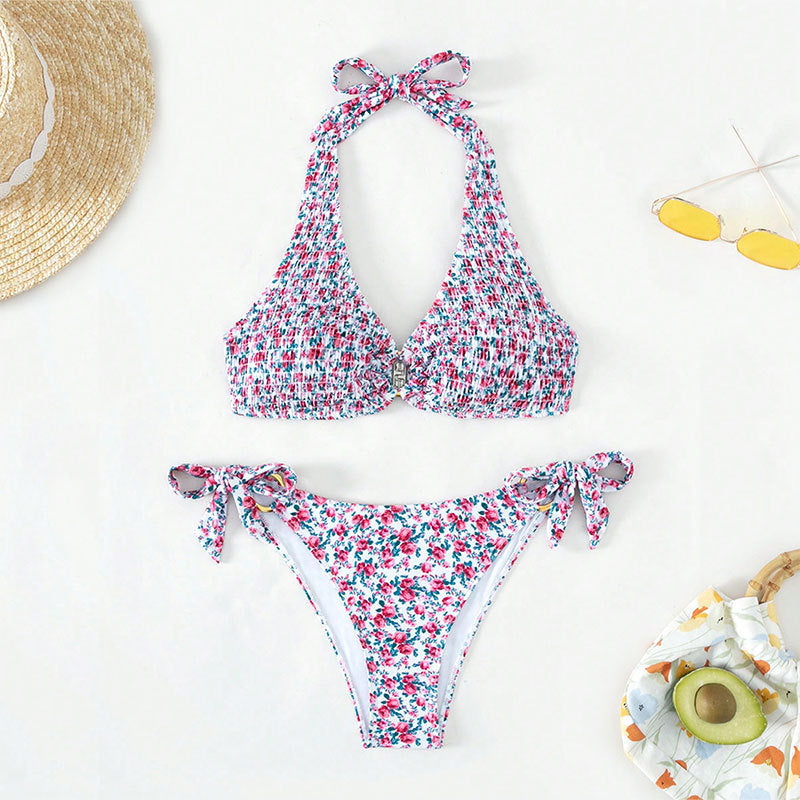 Floral Two-Piece Bikini Swimwear for Women