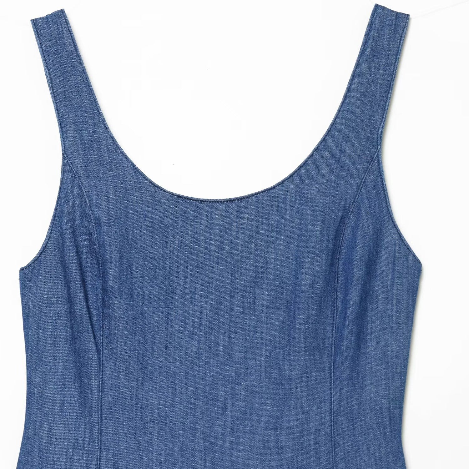 Stacked decorative MIDI camisole dress