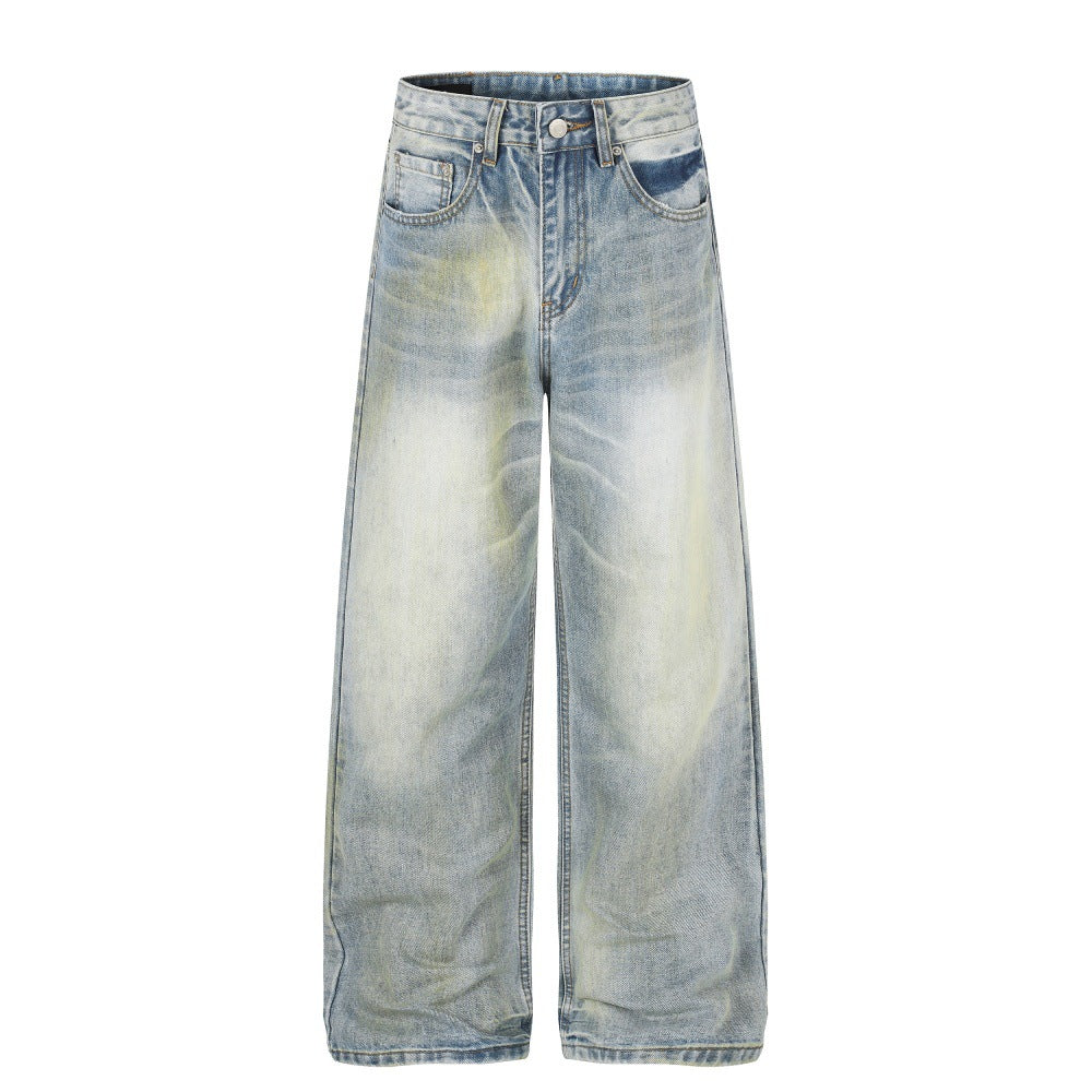 Gradient washed denim pants