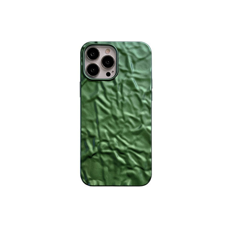Electroplated origami pattern suitable for iPhone 17 Promax phone case Apple 16 matte red purple 14/15