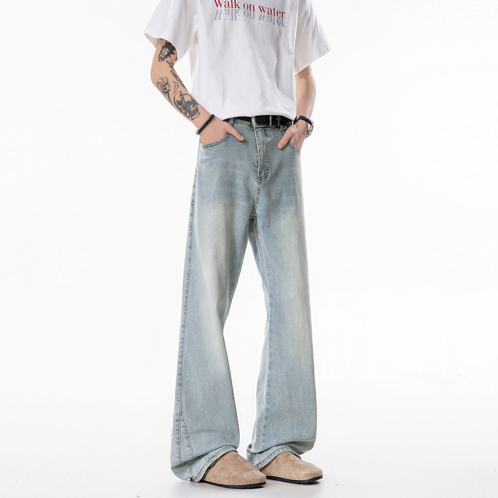 Slim Fit Straight Leg Denim Jeans Men