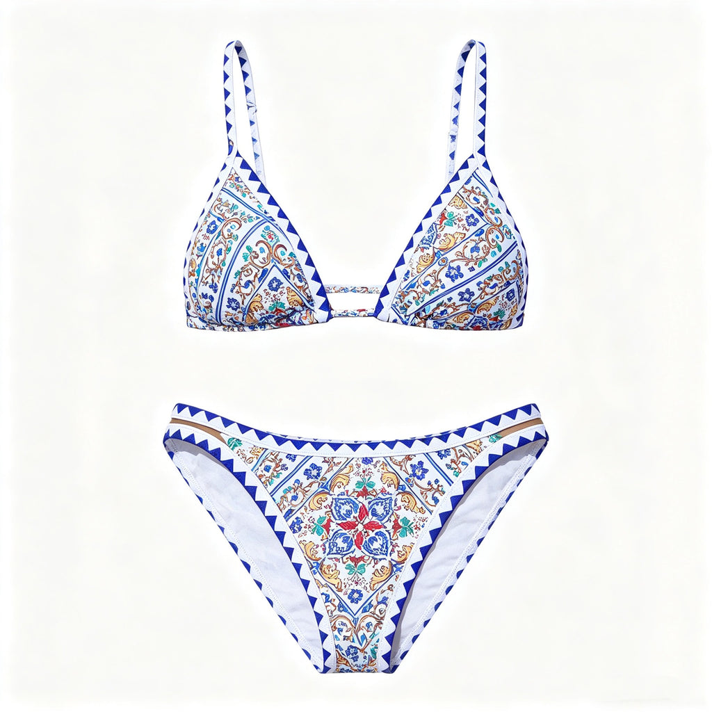 Printed Bikini Swimwear Two-Piece Set