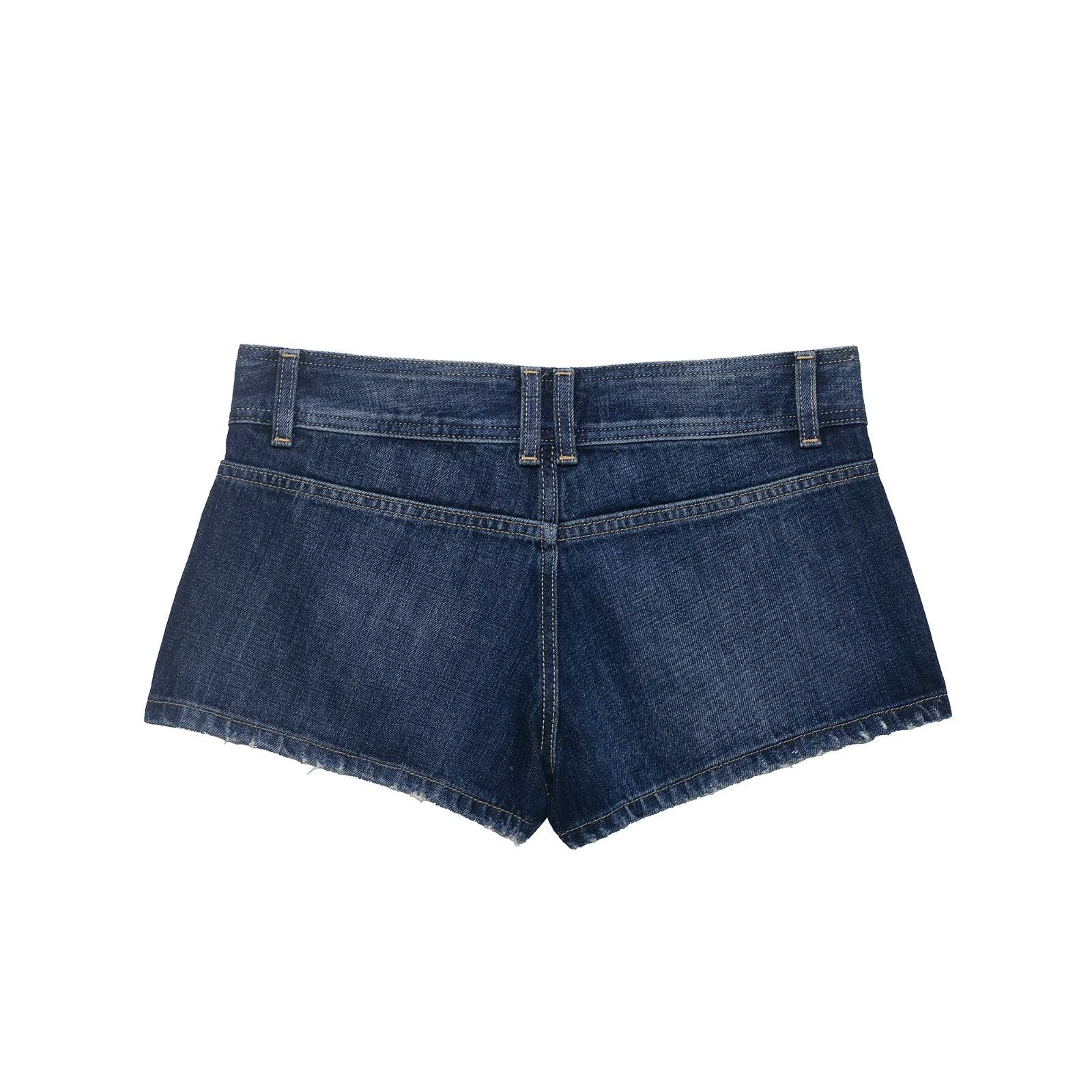 Street low rise mini denim shorts