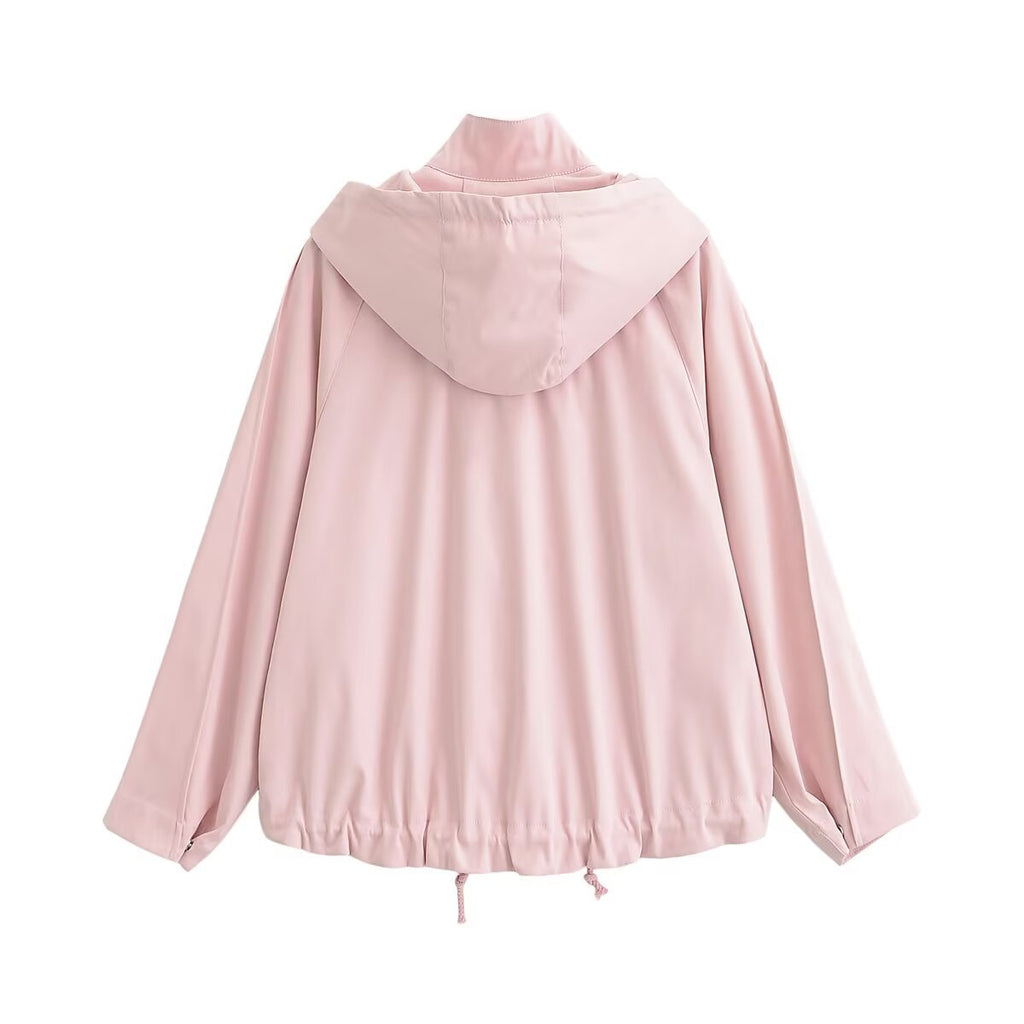 Loose casual hooded jacket