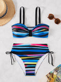 Striped bikini set