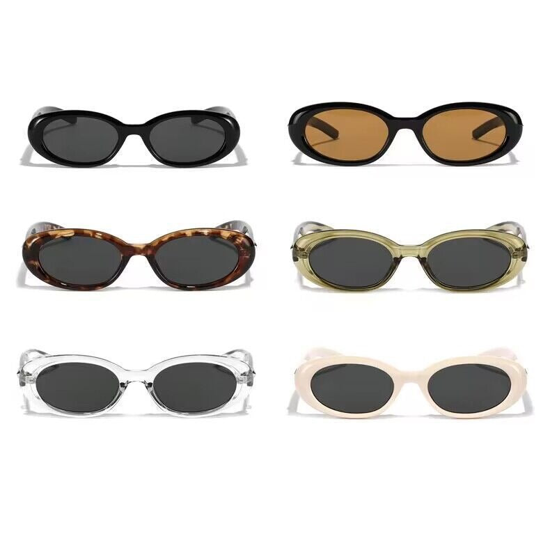 Oval rivet star sunglasses for women's glasses