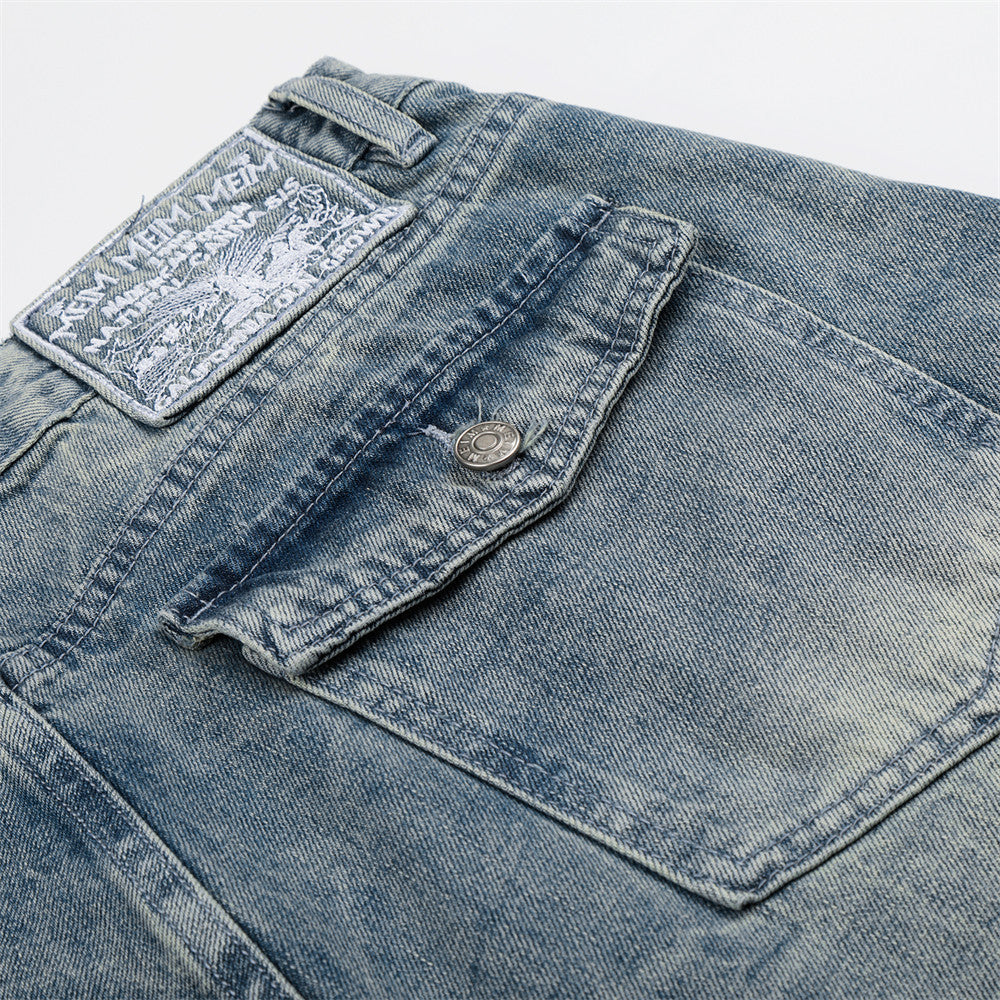 Loose wide leg straight leg workwear shorts