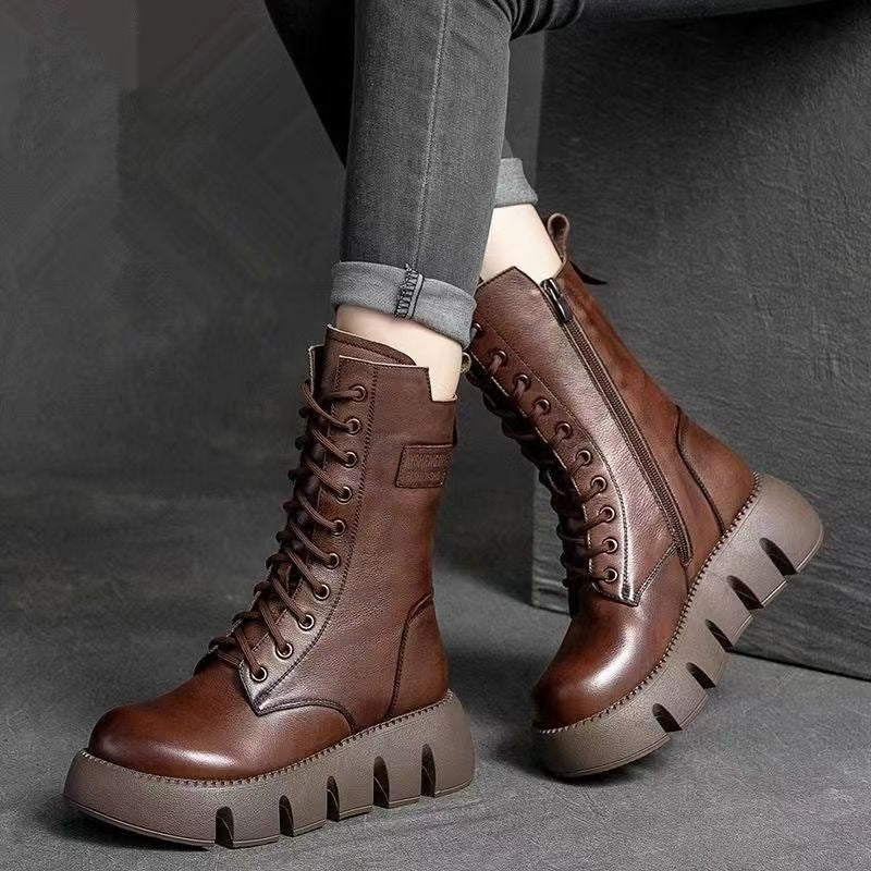 New Doc Martens boots with thick cotton mid-calf boots platform snow boots