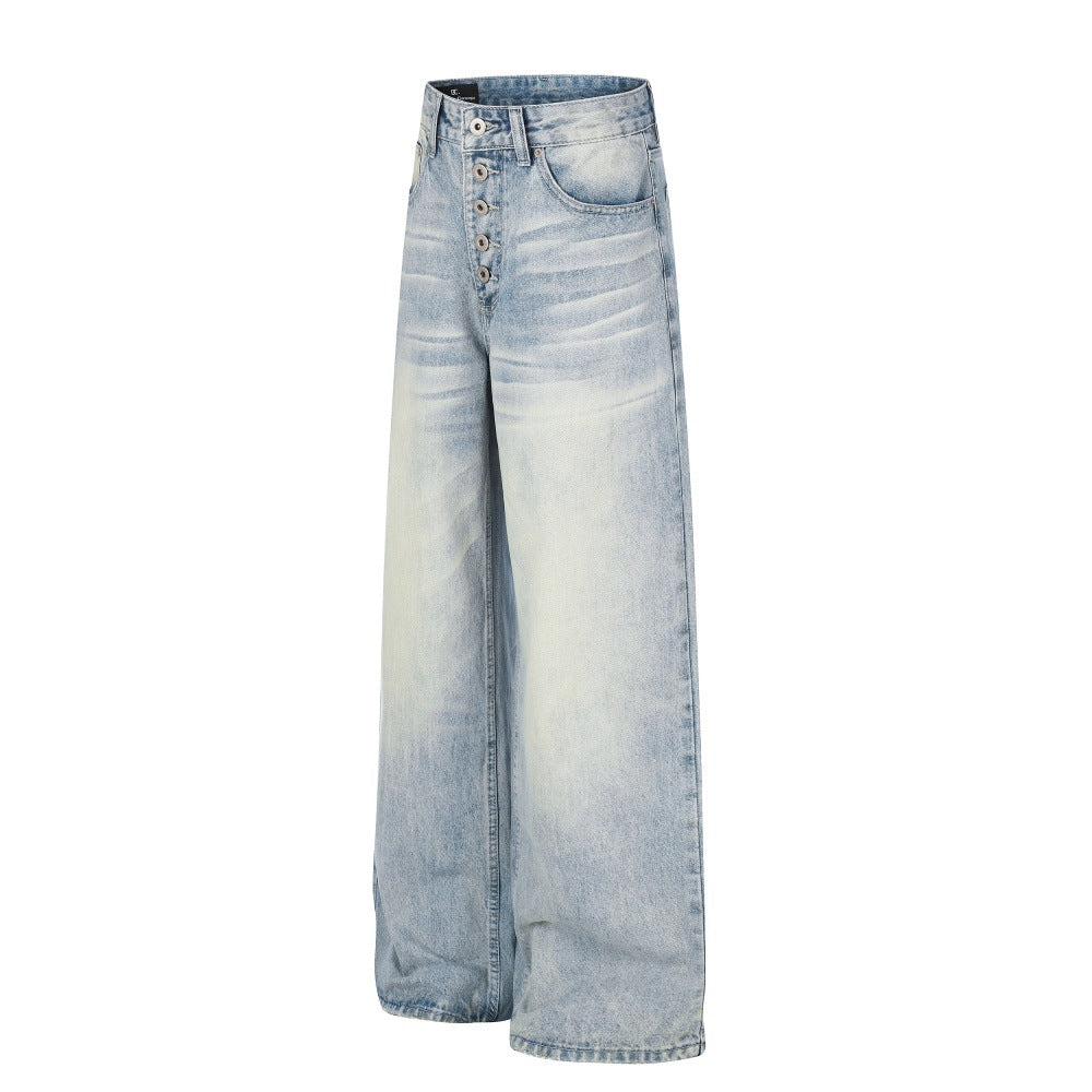 Wash and make old wide leg jeans