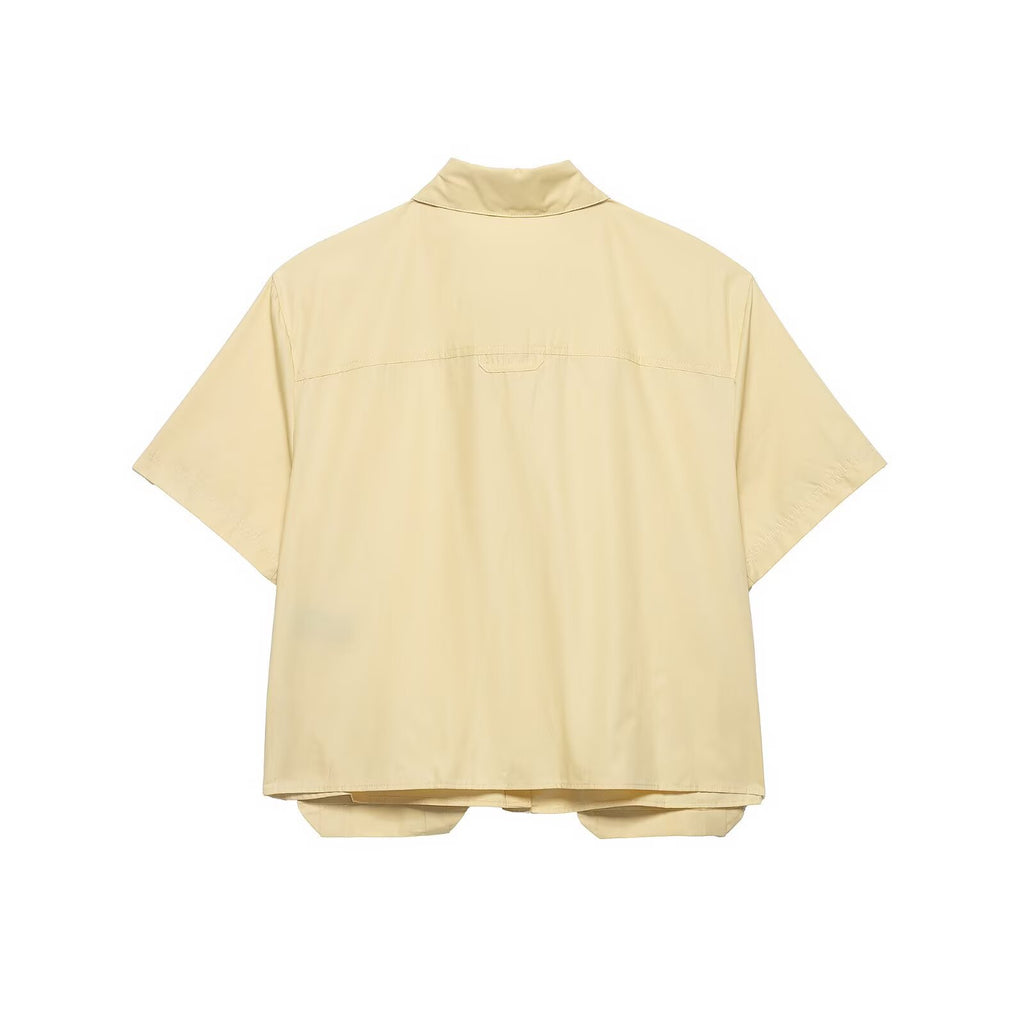 Pocket shirt+workwear MIDI skirt set
