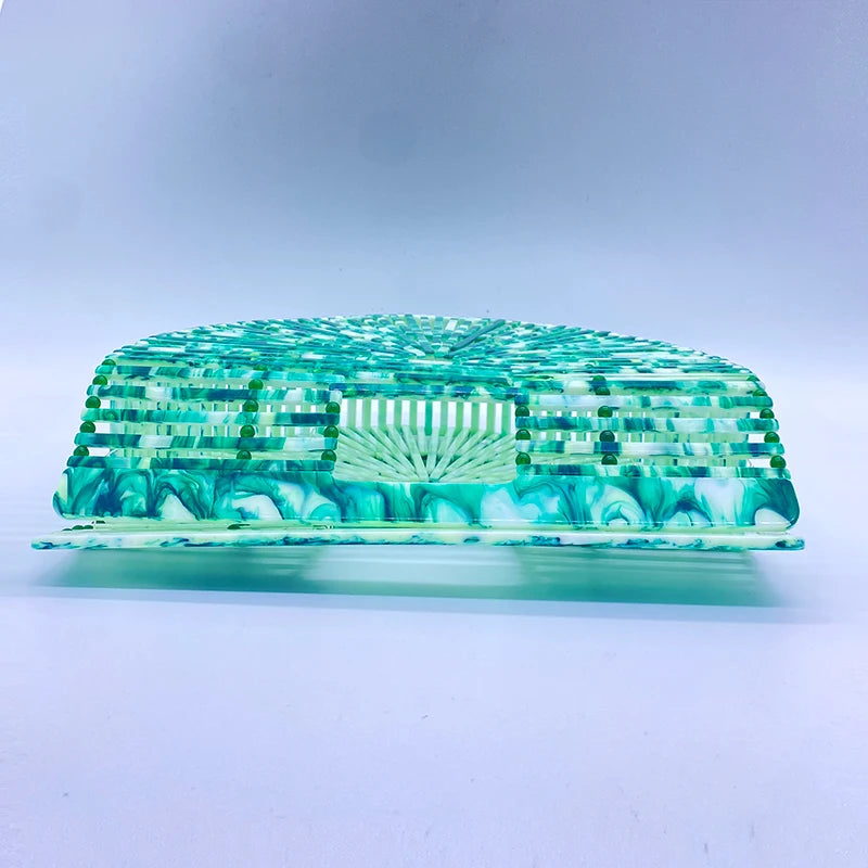 Luxury Designer Handbag Clear Acrylic Bag For Women Green Famous Basket Clutch High Quality Fashion First Class Brand Bags