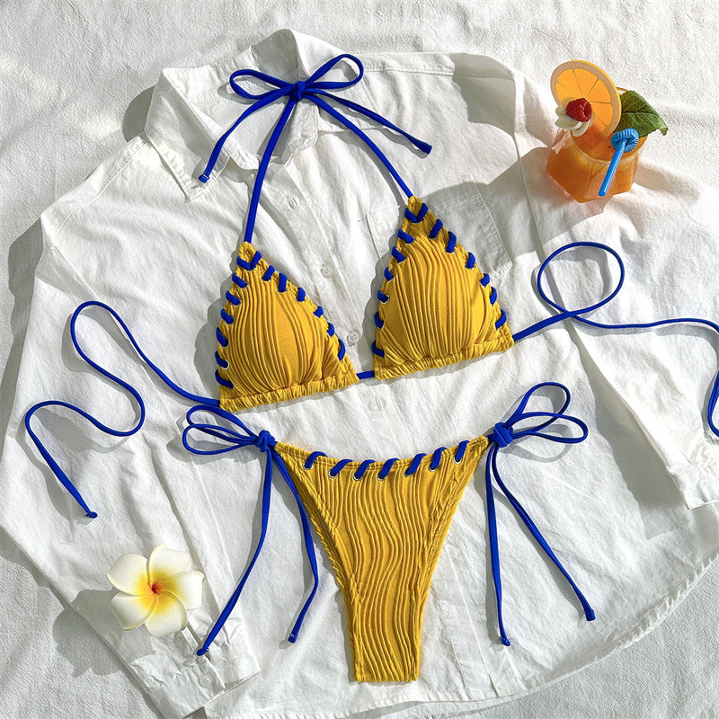 Sexy Bikini Swimwear for Women, Special Fabric Triangle Bikini