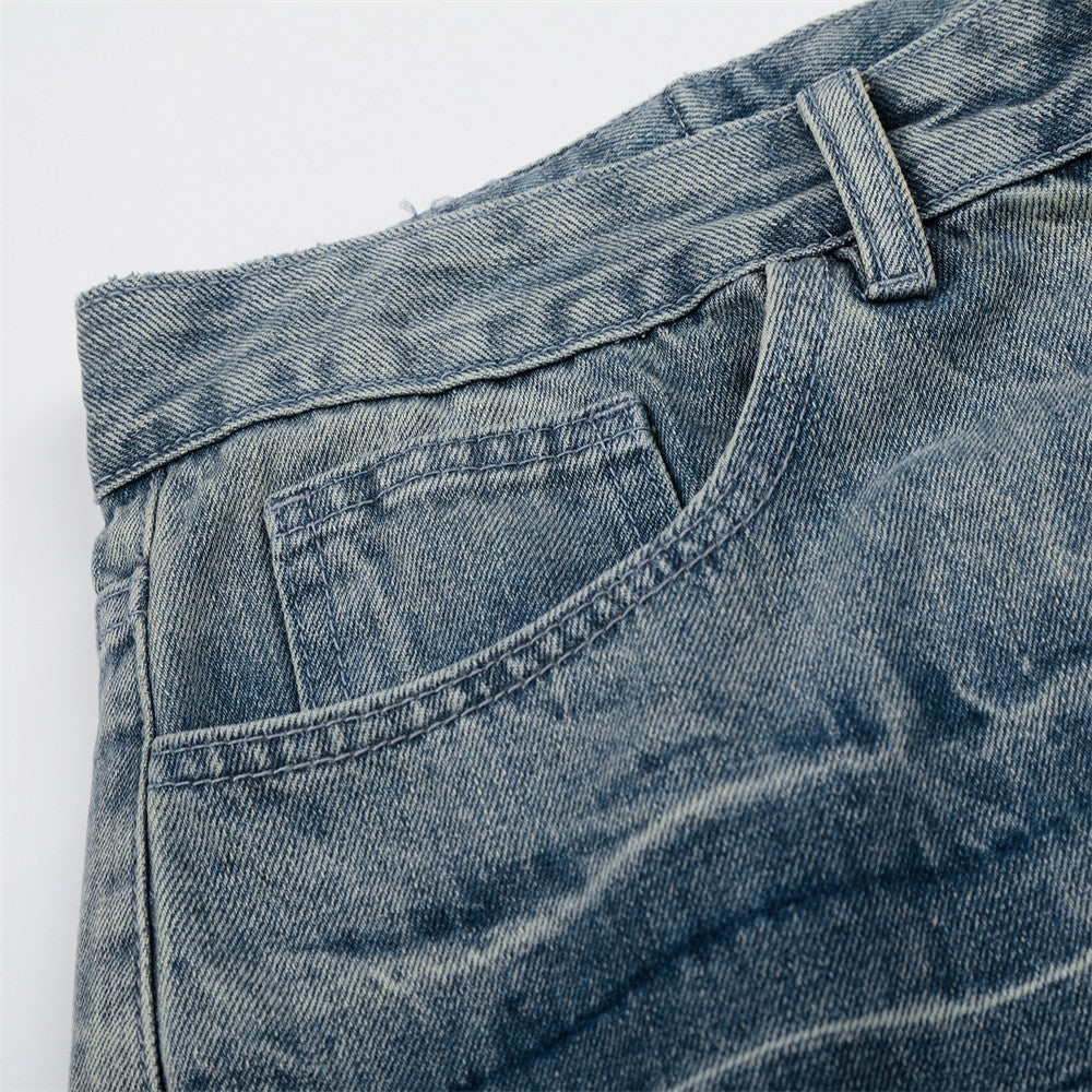 Loose wide leg straight leg workwear shorts