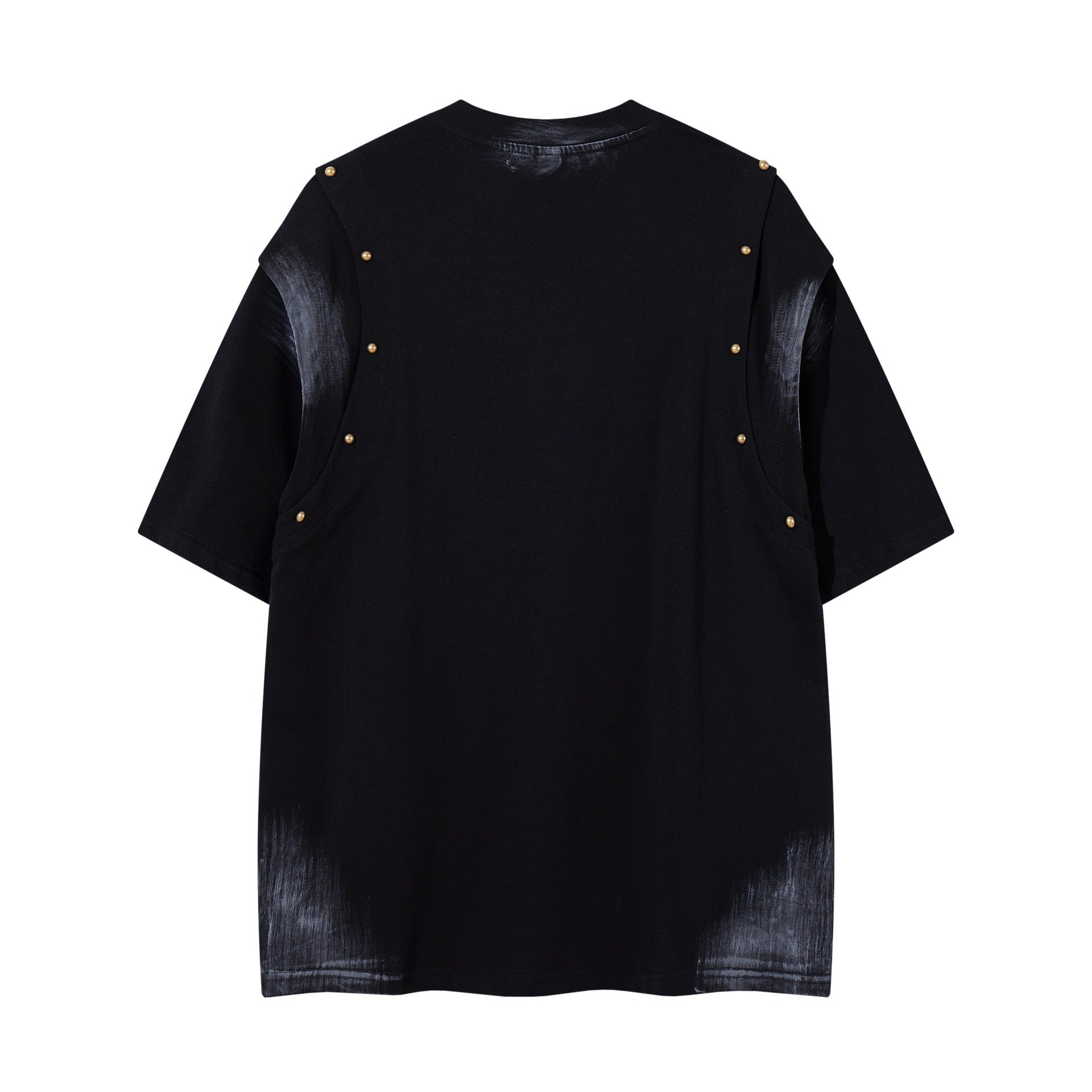Make vintage rivets with gradient short sleeves