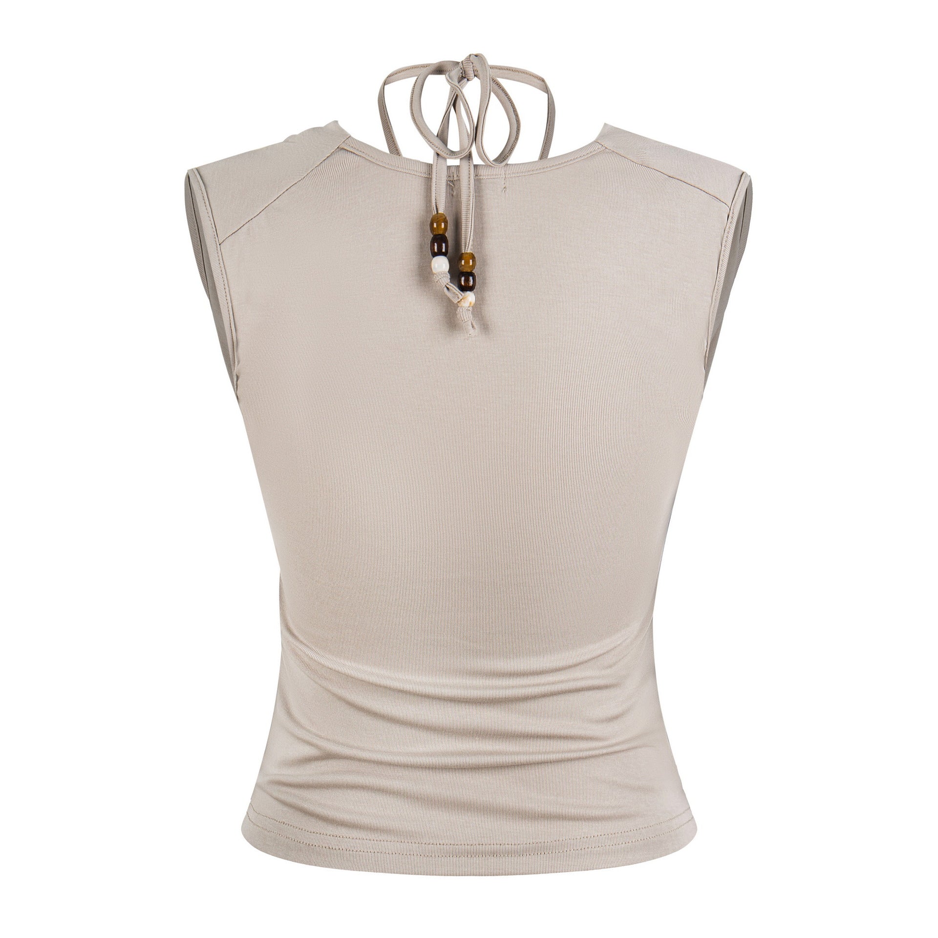 Women's Twisted Knit Detail Fitted V-Neck Casual Short Sleeve Solid Color Minimalist T-Shirt