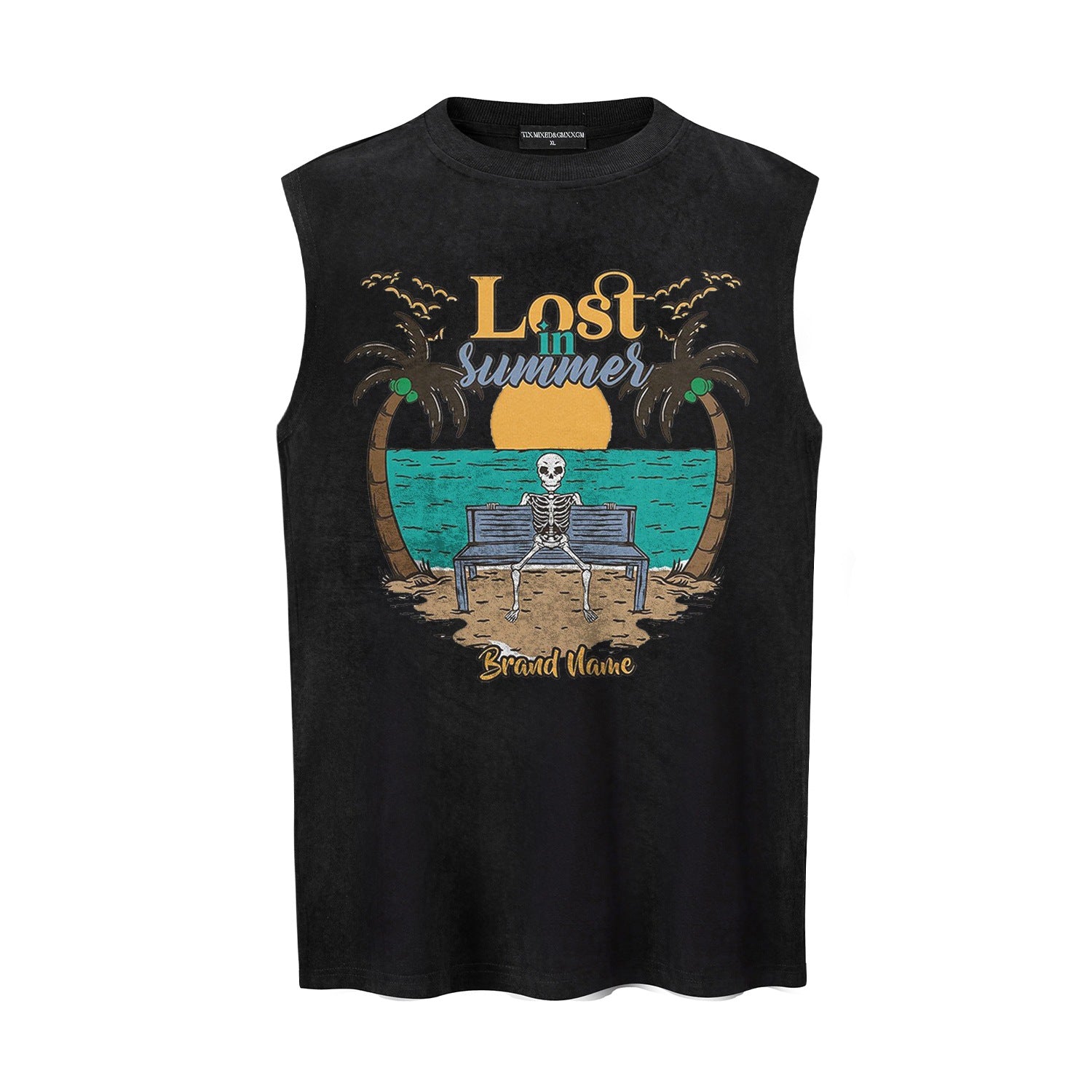 Skeleton Beach Printed Tank Top