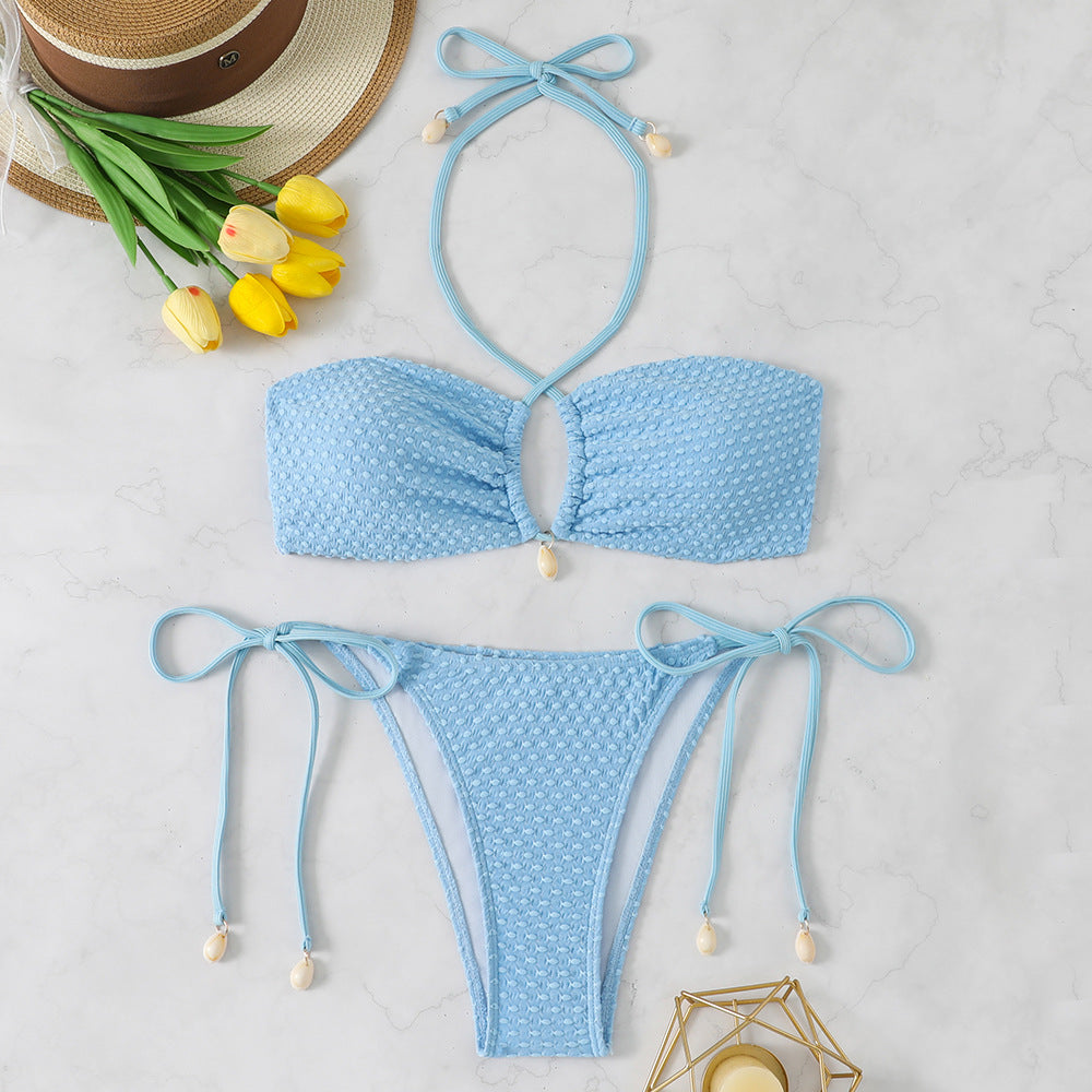Split beach bikini swimsuit