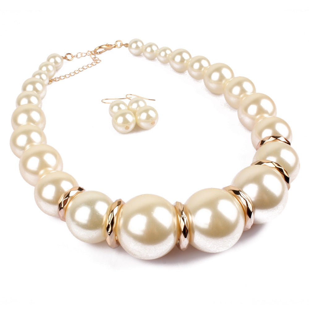 Catwalk Models Large Pearl Short Necklace Korean Style Personalized Fashion Necklace Exaggerated Necklace