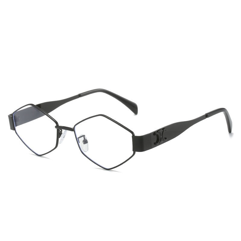 New triangular glasses, European and American ins, internet celebrity geometric polygon glasses, personalized hip-hop sunglasses