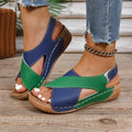 Hollow cross strap sandals