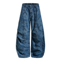 Tie dye camouflage curved knife jeans