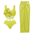 Sexy high waistband bikini three piece set