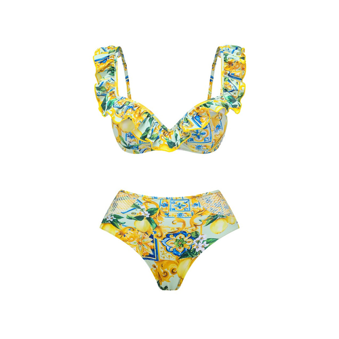 Bikini Set for Women, Retro Swimwear Dress Style