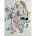 Lace up bikini high waist
