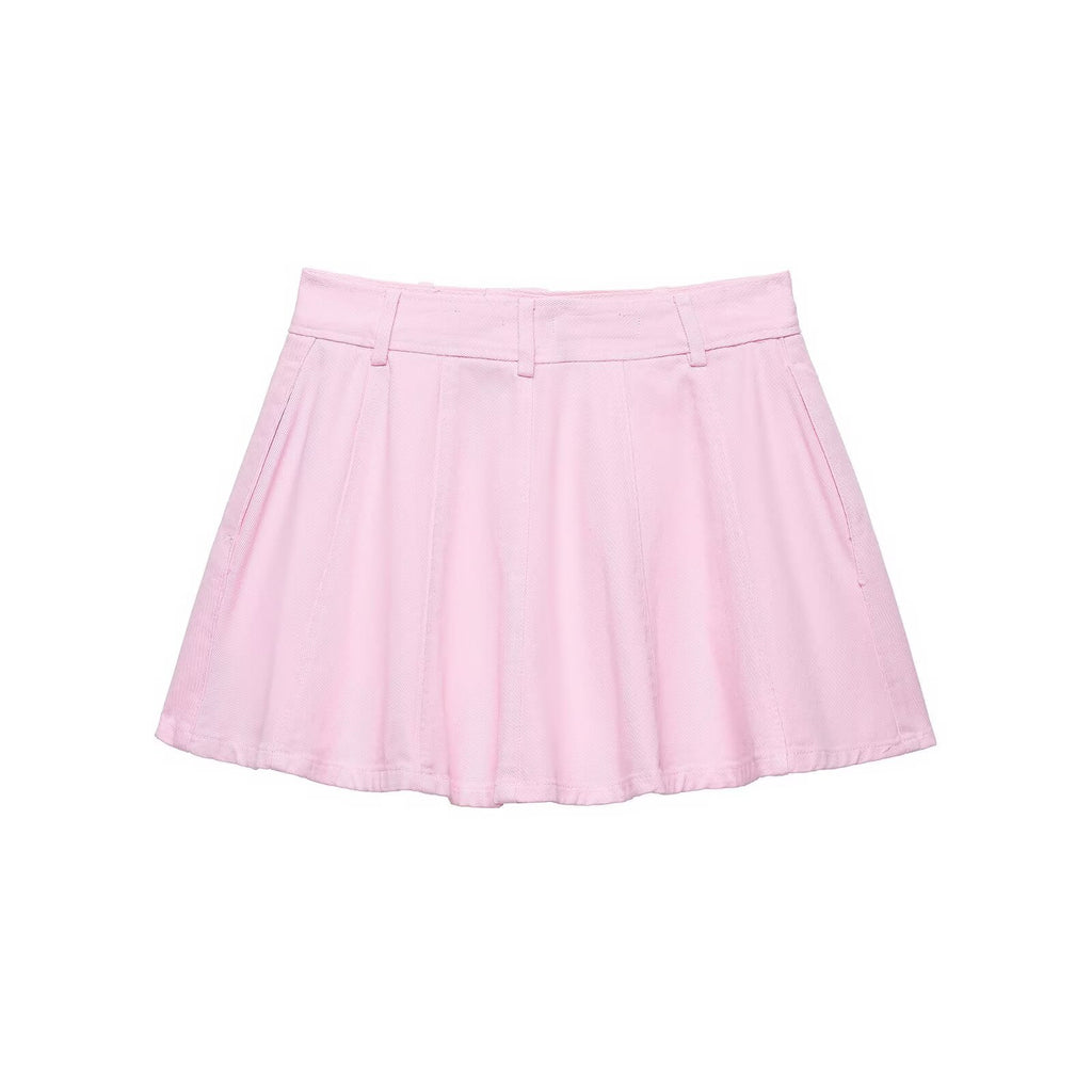 Hot girl high waist slimming A-line skirt pants