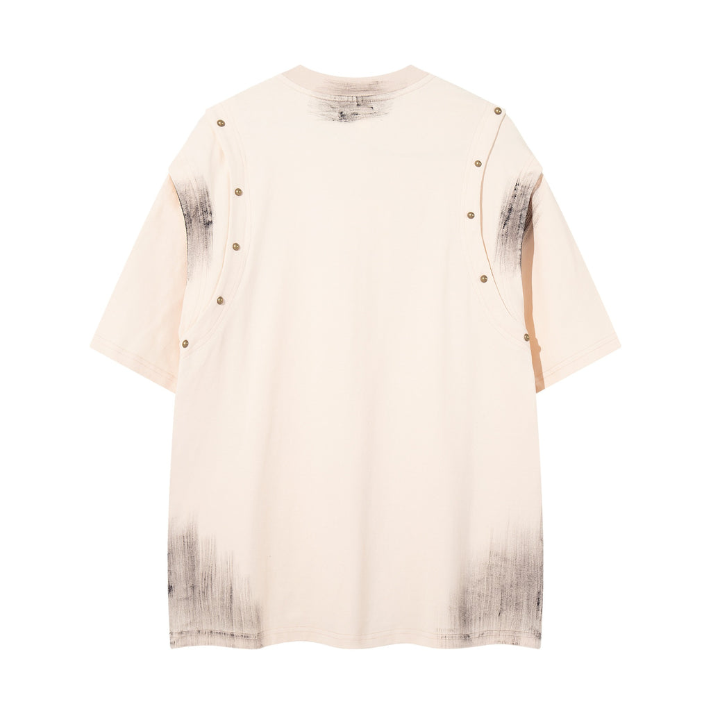 Make vintage rivets with gradient short sleeves
