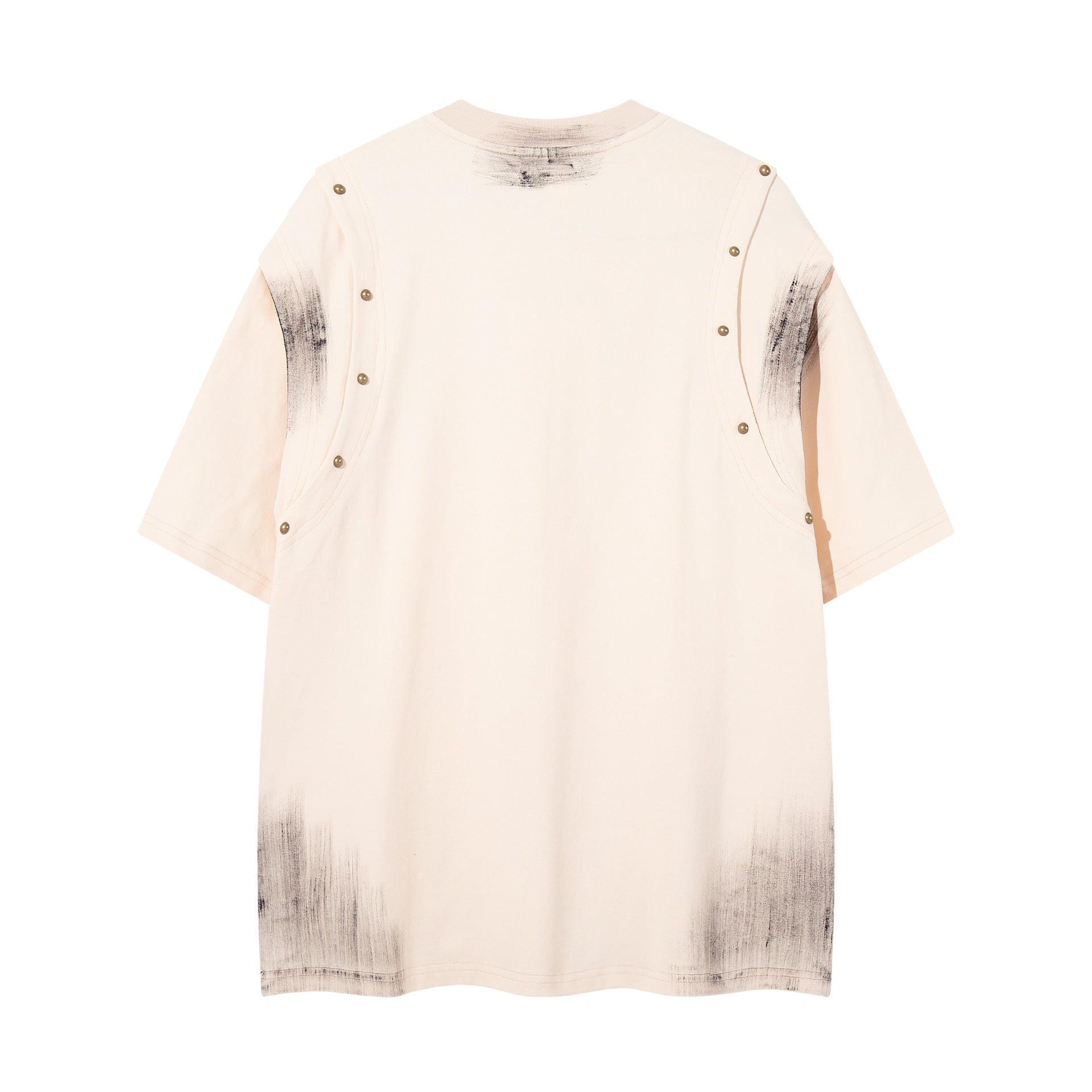 Make vintage rivets with gradient short sleeves