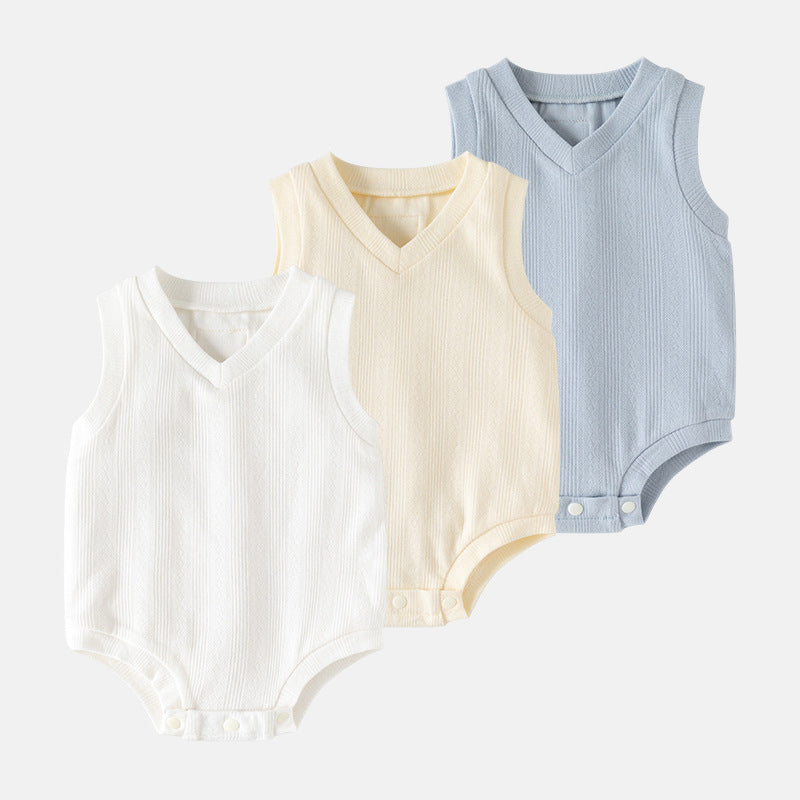 Sleeveless V-neck jumpsuit