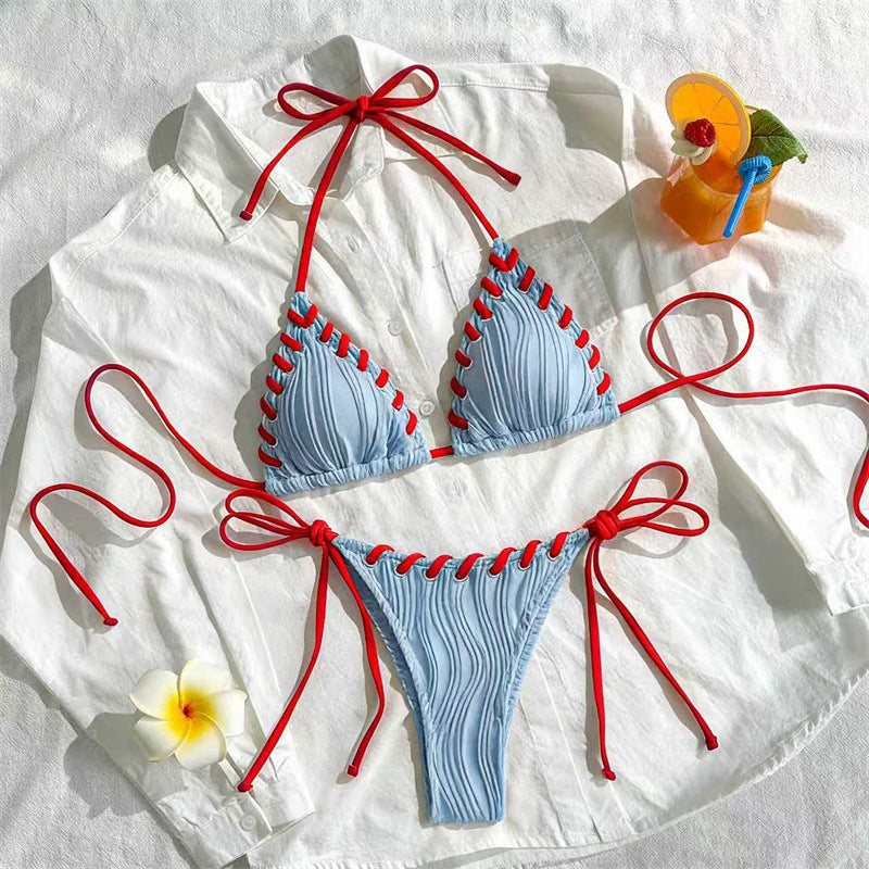 Sexy Bikini Swimwear for Women, Special Fabric Triangle Bikini