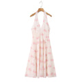 Rose medium long neck hanging sun dress