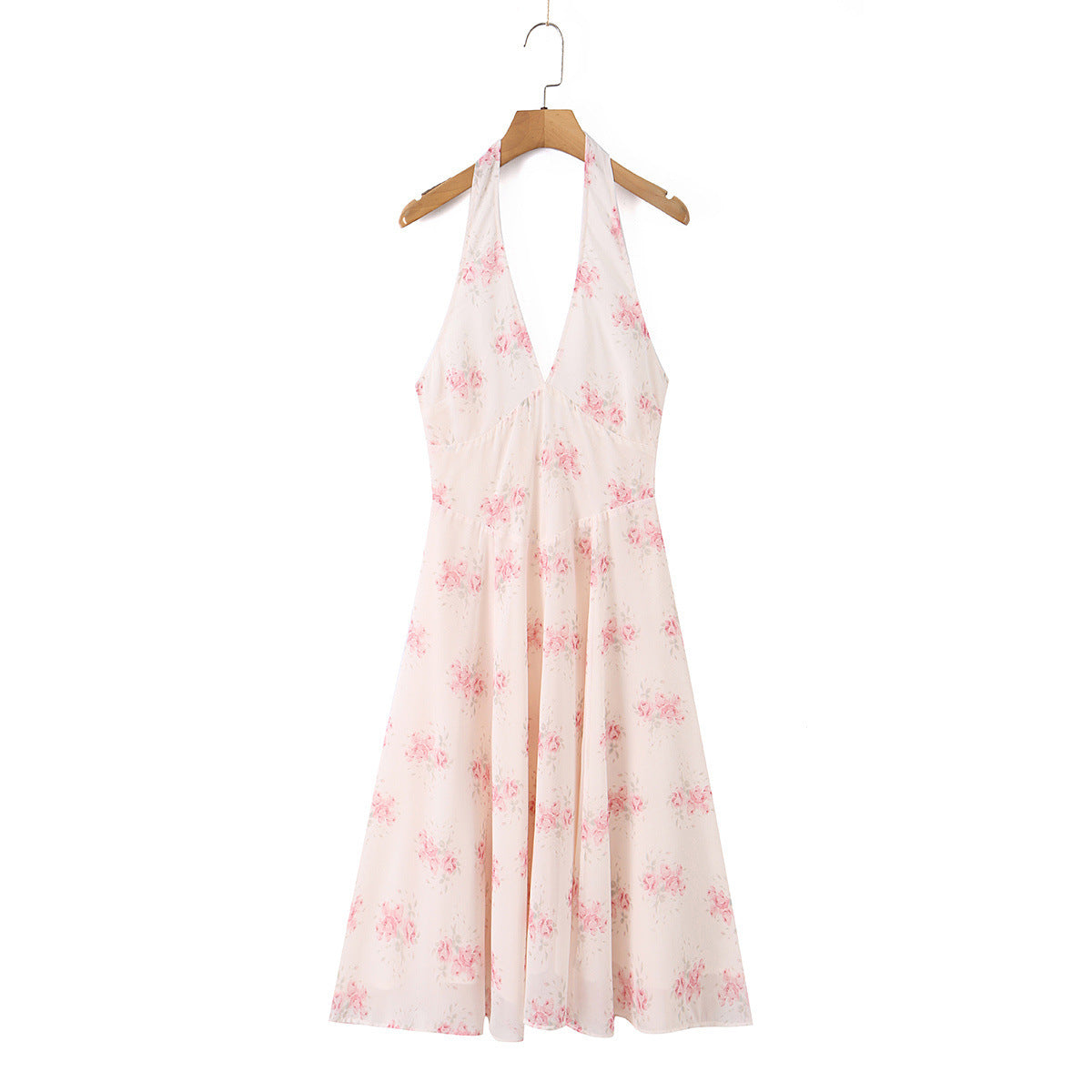 Rose medium long neck hanging sun dress