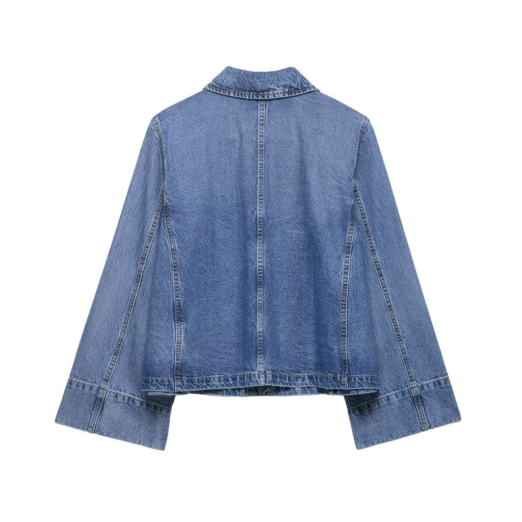 Street short denim jacket for summer