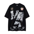 Make old letter printed short sleeves