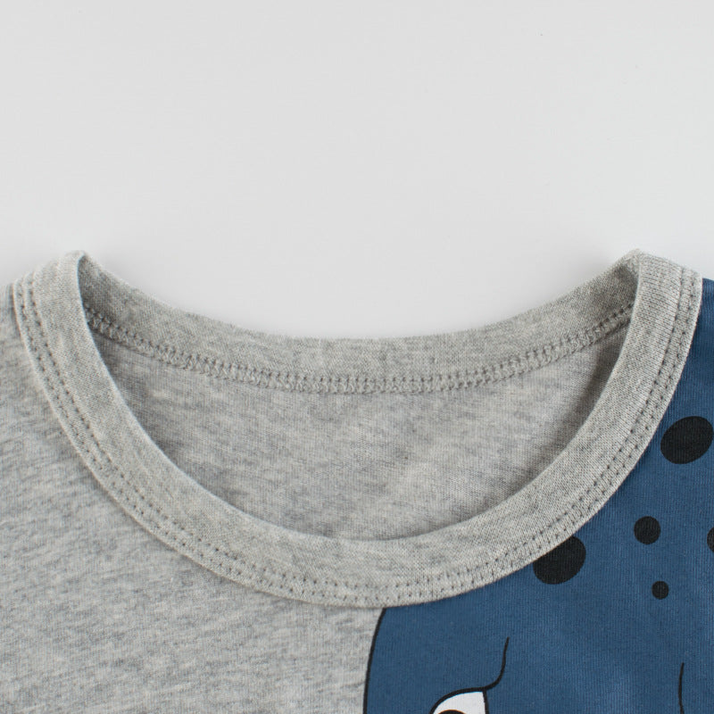 Kids Children's Dinosaur Boy Short Sleeve T-Shirt
