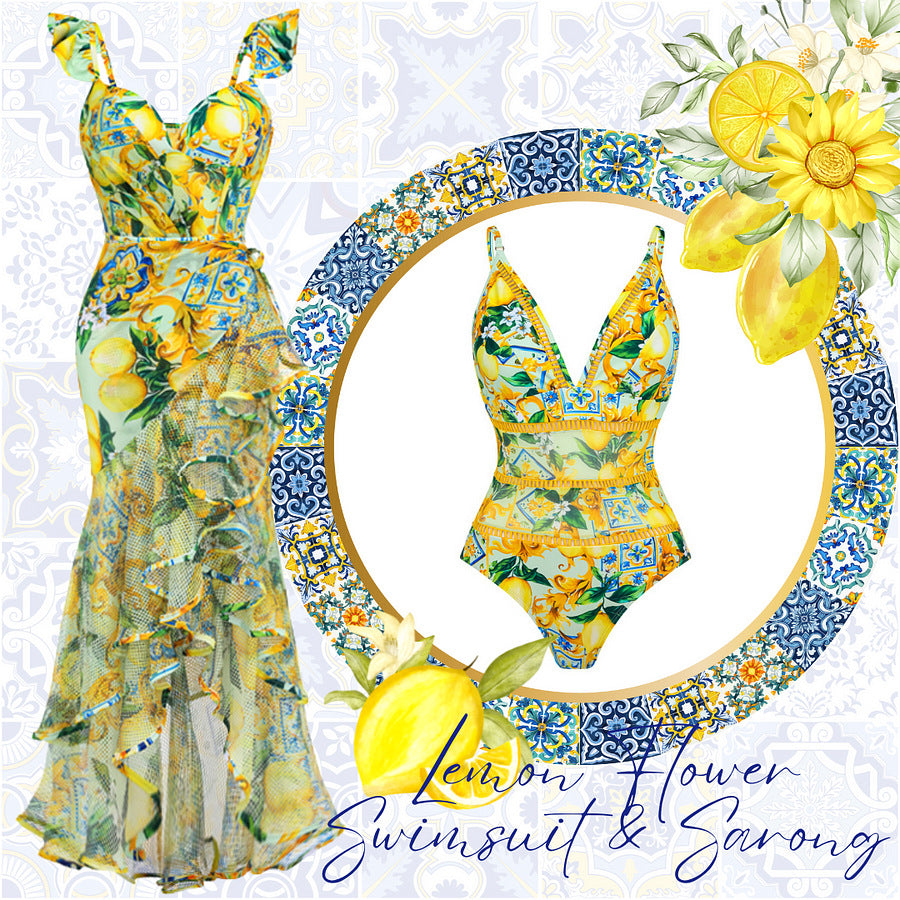 Bikini Set for Women, Retro Swimwear Dress Style