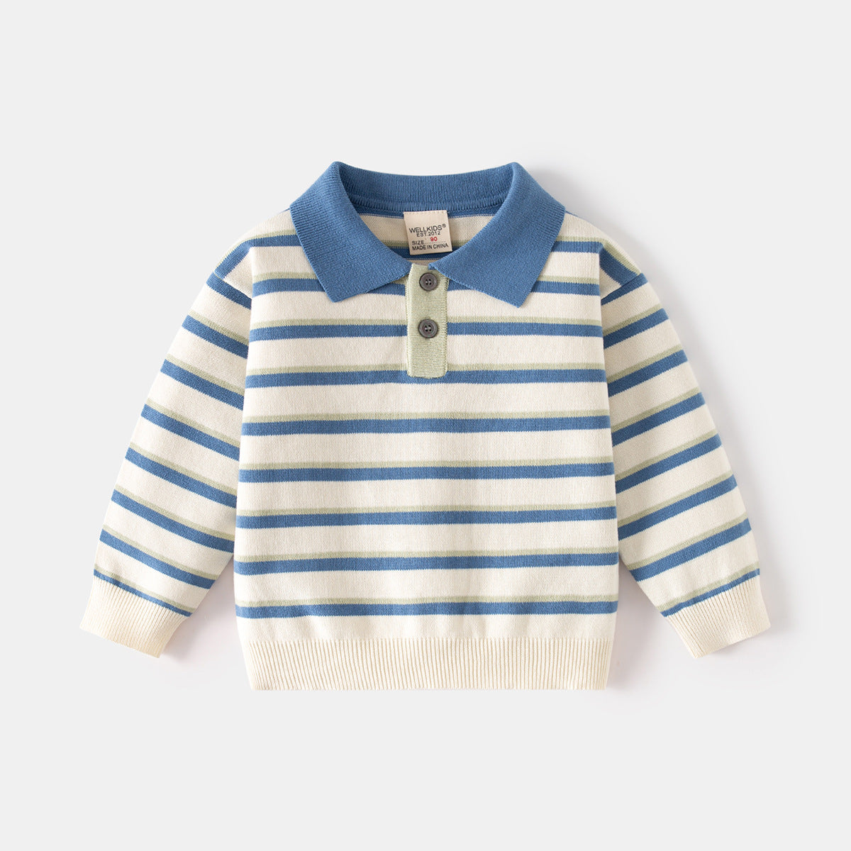 Striped Turtleneck Sweater Warm Top for Kids Children's Clothing
