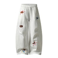 Personality Street Style Sweatpants Cargo Stripe Wide Leg Long Pants for Women