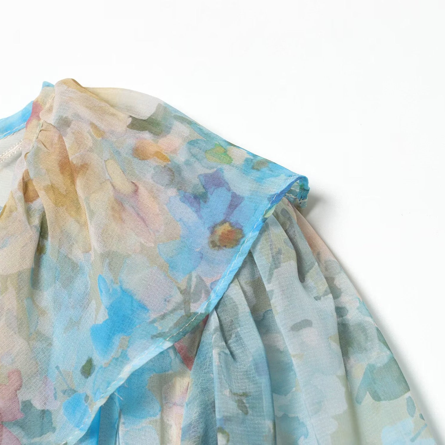 Flower printed layered decorative shirt