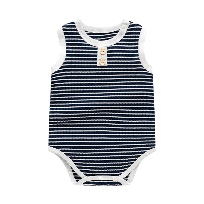 Striped sleeveless newborn clothing