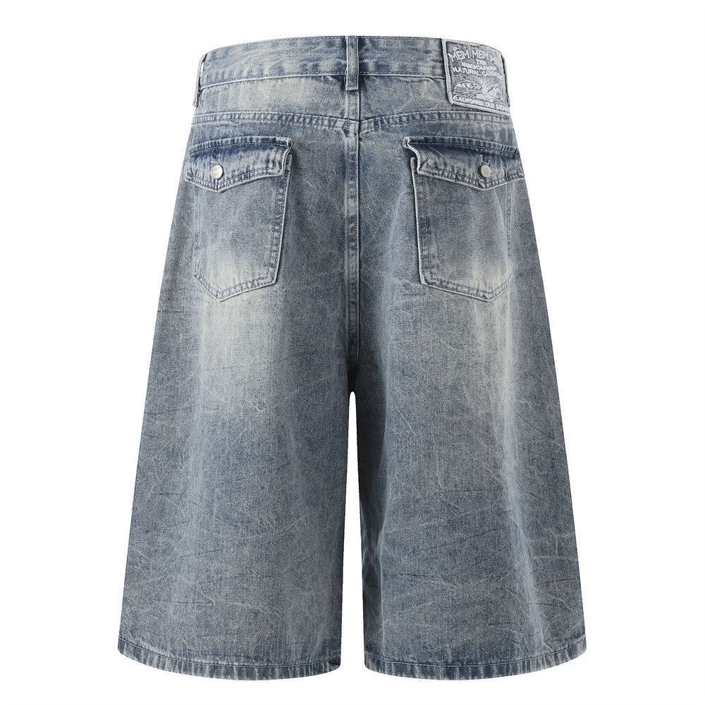 Loose wide leg straight leg workwear shorts