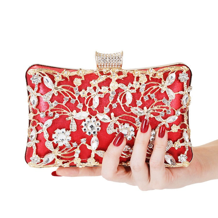 Dinner bag, European and American women's handbag with diamond inlay, banquet handbag, formal dress, evening bag, women's bag