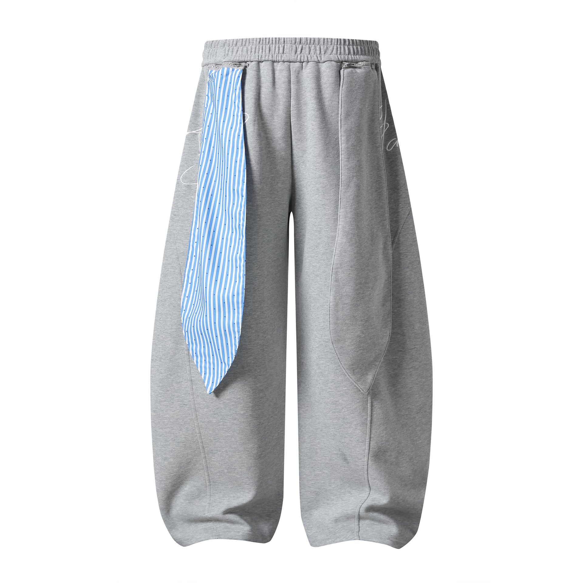 Striped Star Applique Wide Leg Sweatpants for Women, Drawstring Waist, Loose Fit, Slimming Lantern Pants