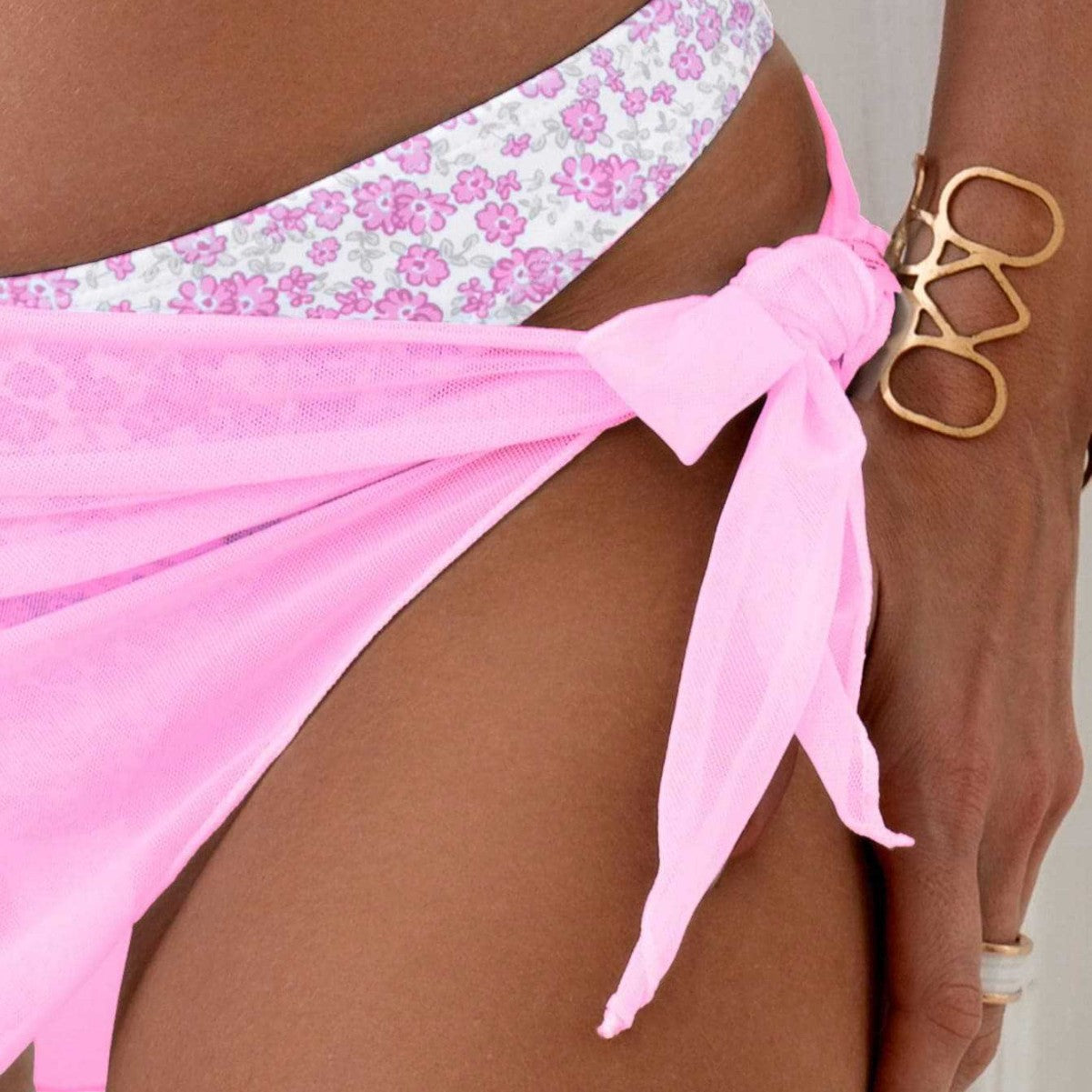 Printed 3-piece split bikini set