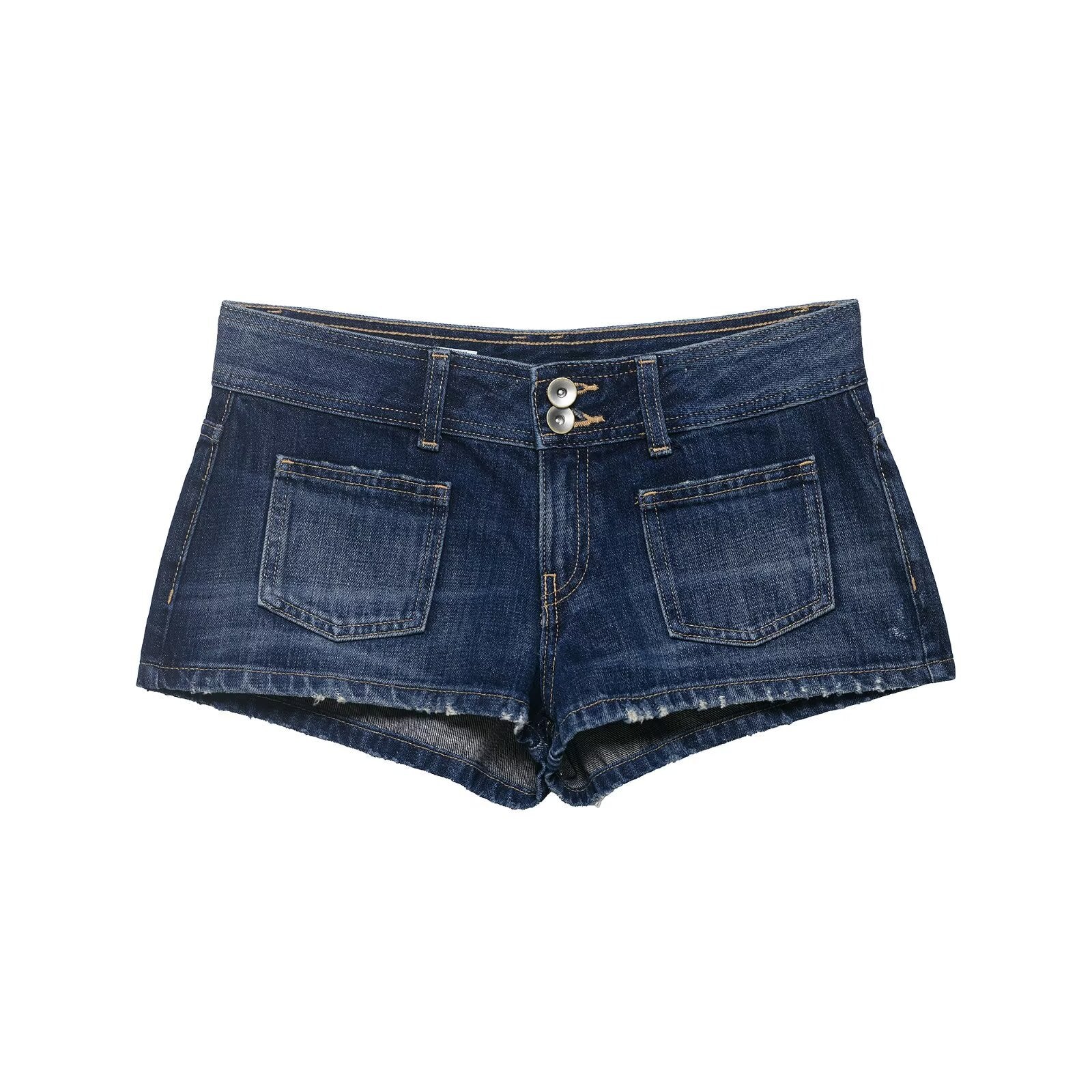 Street low rise mini denim shorts