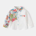 Children's Shirt Boy Casual Top Girl Cartoon Painted Top for Kids