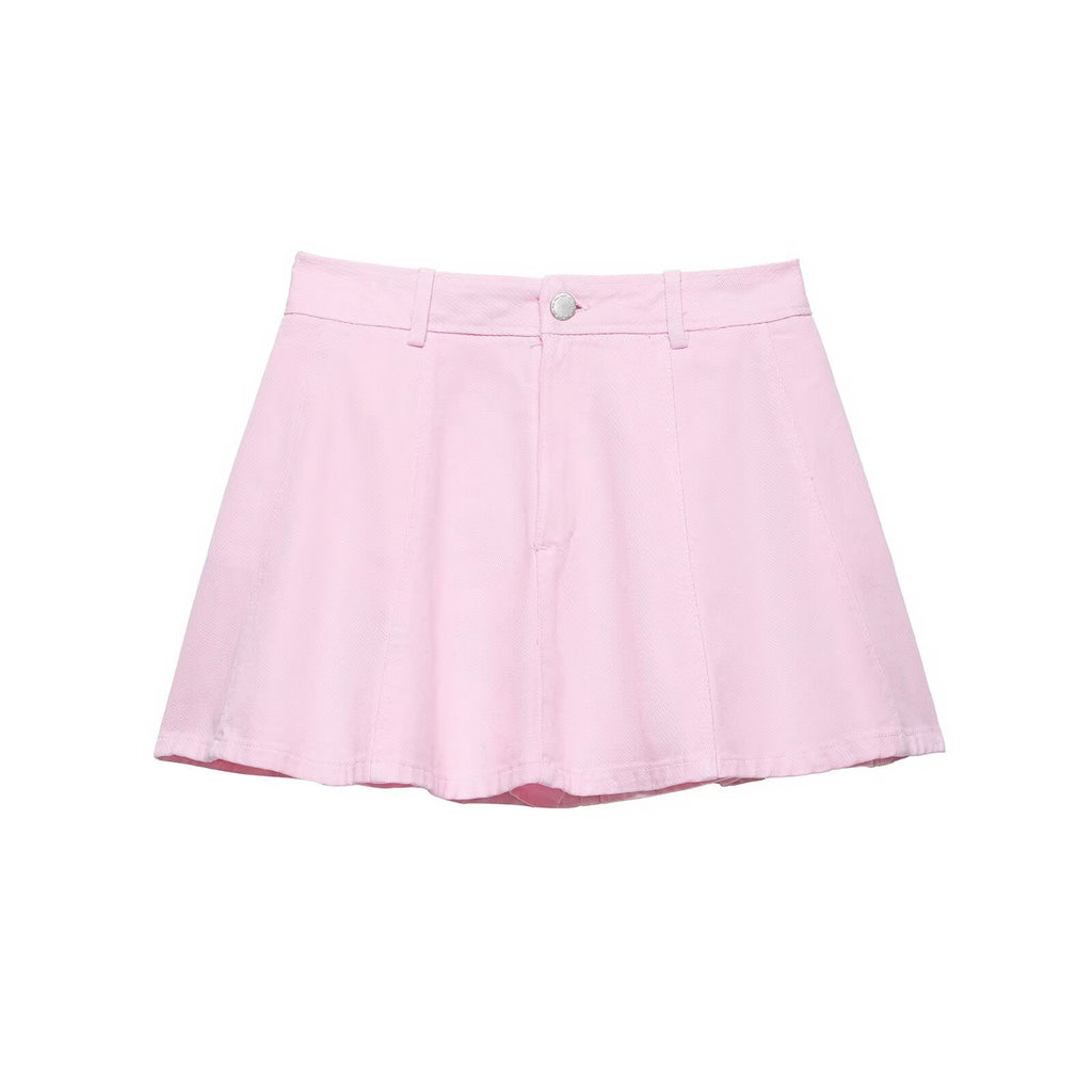 Hot girl high waist slimming A-line skirt pants